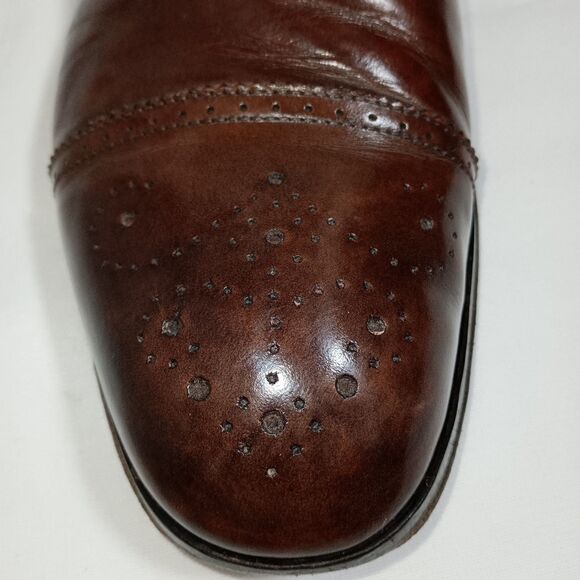 M. Gemi Mens Brown Leather Oxfords 43.5 / 10.5 M Dress Shoes Made In Italy main image 6